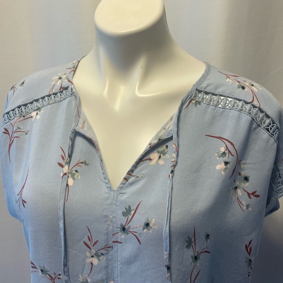 Como Vintage Women's Floral Boho Short Sleeve Top - Picture 7 of 9